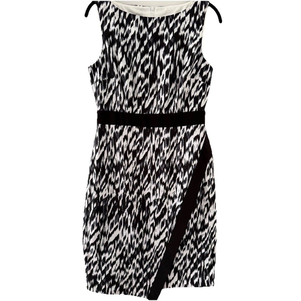 Maggy London Black White Sheath‎ Dress Work Office Career Size 4 Business Casual